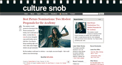 Desktop Screenshot of culturesnob.net